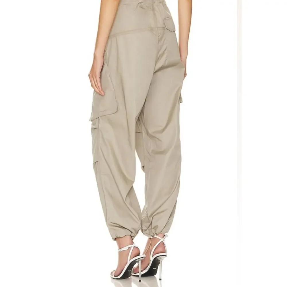 AGOLDE Ginerva cotton cargo Parachute pants M Beige gorpcore Military Y2K 90's